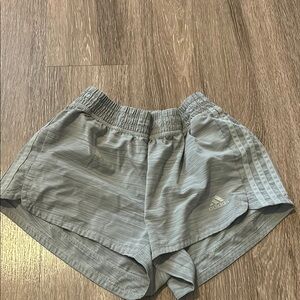 Adidas Gray Athletic Shorts with Elastic Waistband